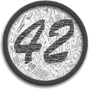 Logo der Kryptowährung 42-coin 42